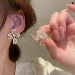 Flower Shaped French Earrings