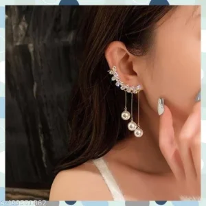 Vembley Zircon Ear Cuff With Pearl